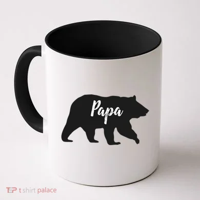Rustic Papa Bear Funny Gift Coffee Mug
