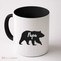 Rustic Papa Bear Funny Gift Coffee Mug thumb 0