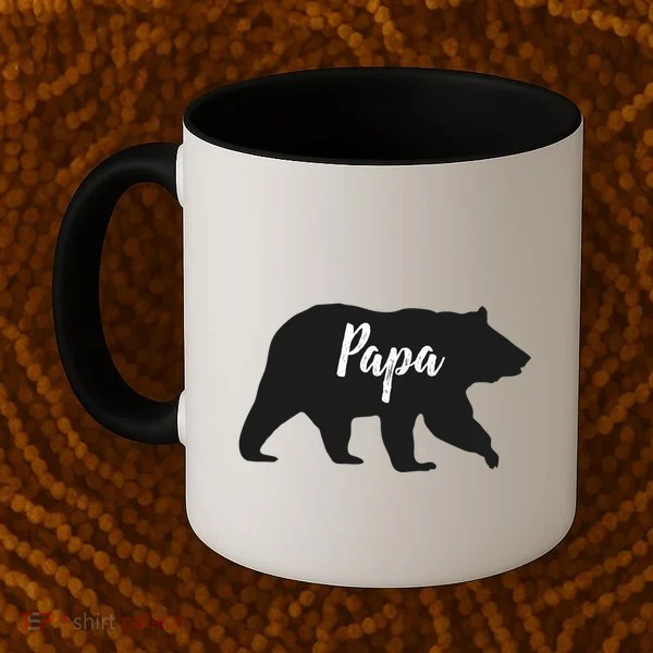 Rustic Papa Bear Funny Gift Coffee Mug
