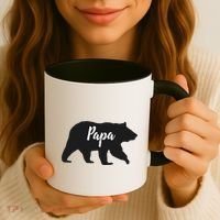 Rustic Papa Bear Funny Gift Coffee Mug thumb 3