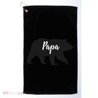 Rustic Papa Bear Funny Gift Golf Towel thumb 0