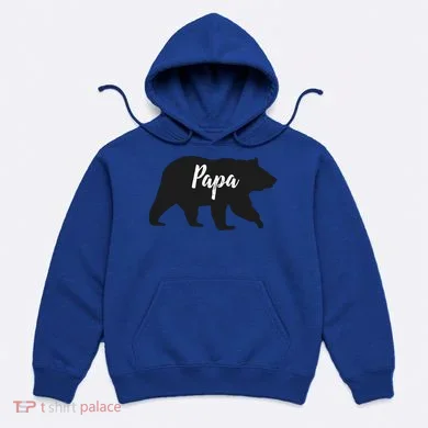 Rustic Papa Bear Funny Gift Hoodie