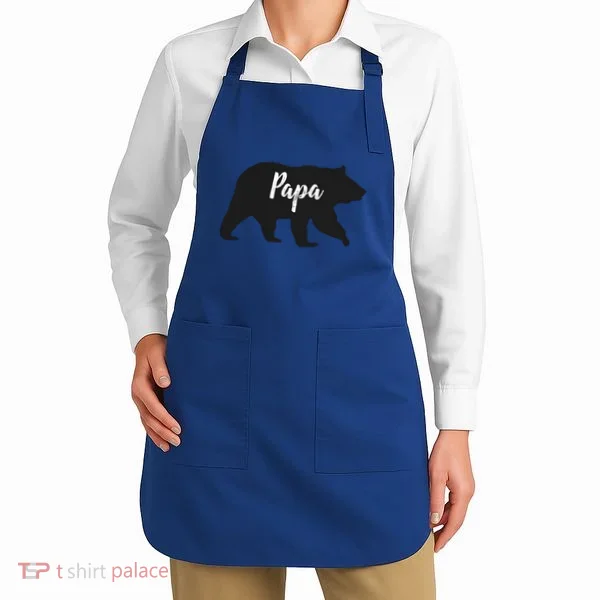 Rustic Papa Bear Funny Gift Apron