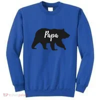 Rustic Papa Bear Funny Gift Sweatshirt thumb 0