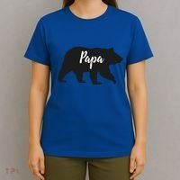 Rustic Papa Bear Funny Gift T-Shirt thumb 4