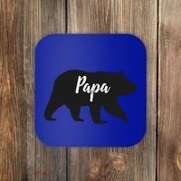 Rustic Papa Bear Funny Gift Coaster thumb 0