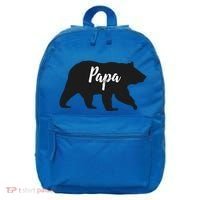 Rustic Papa Bear Funny Gift 16 in Basic Backpack thumb 0