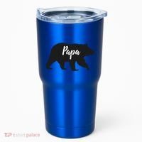Rustic Papa Bear Funny Gift Tumbler thumb 0