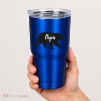 Rustic Papa Bear Funny Gift Tumbler thumb 2