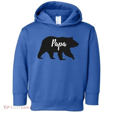 Rustic Papa Bear Funny Gift Toddler Hoodie