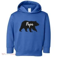 Rustic Papa Bear Funny Gift Toddler Hoodie thumb 0