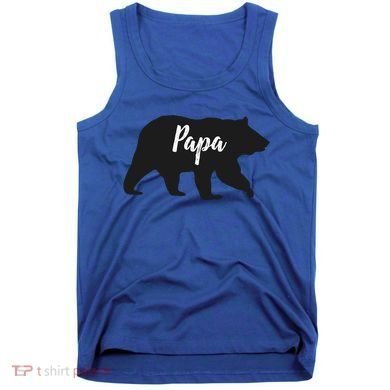 Rustic Papa Bear Funny Gift Tank Top