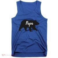 Rustic Papa Bear Funny Gift Tank Top thumb 0