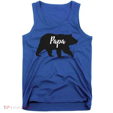 Rustic Papa Bear Funny Gift Tank Top