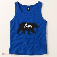Rustic Papa Bear Funny Gift Tank Top thumb 2
