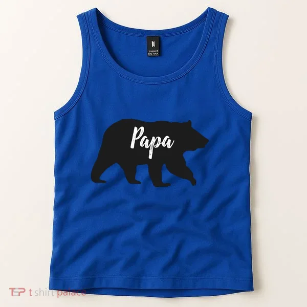 Rustic Papa Bear Funny Gift Tank Top