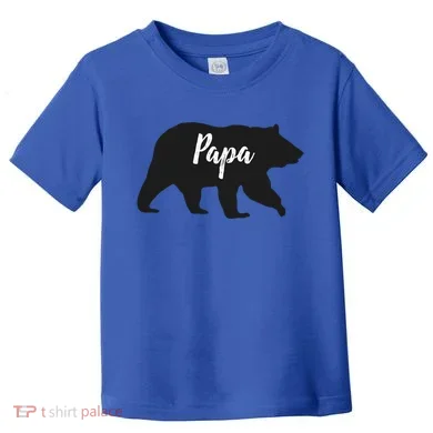 Rustic Papa Bear Funny Gift Toddler T-Shirt