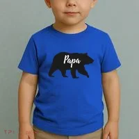 Rustic Papa Bear Funny Gift Toddler T-Shirt thumb 2