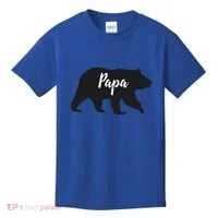 Rustic Papa Bear Funny Gift Kids T-Shirt thumb 0