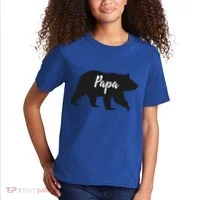 Rustic Papa Bear Funny Gift Kids T-Shirt thumb 2