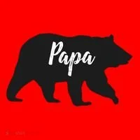Rustic Papa Bear Funny Gift Santa Hat thumb 1