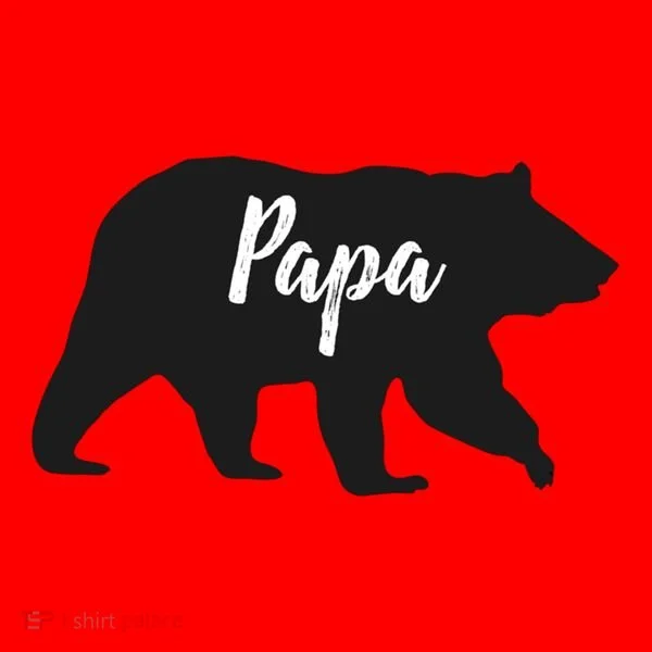 Rustic Papa Bear Funny Gift Santa Hat