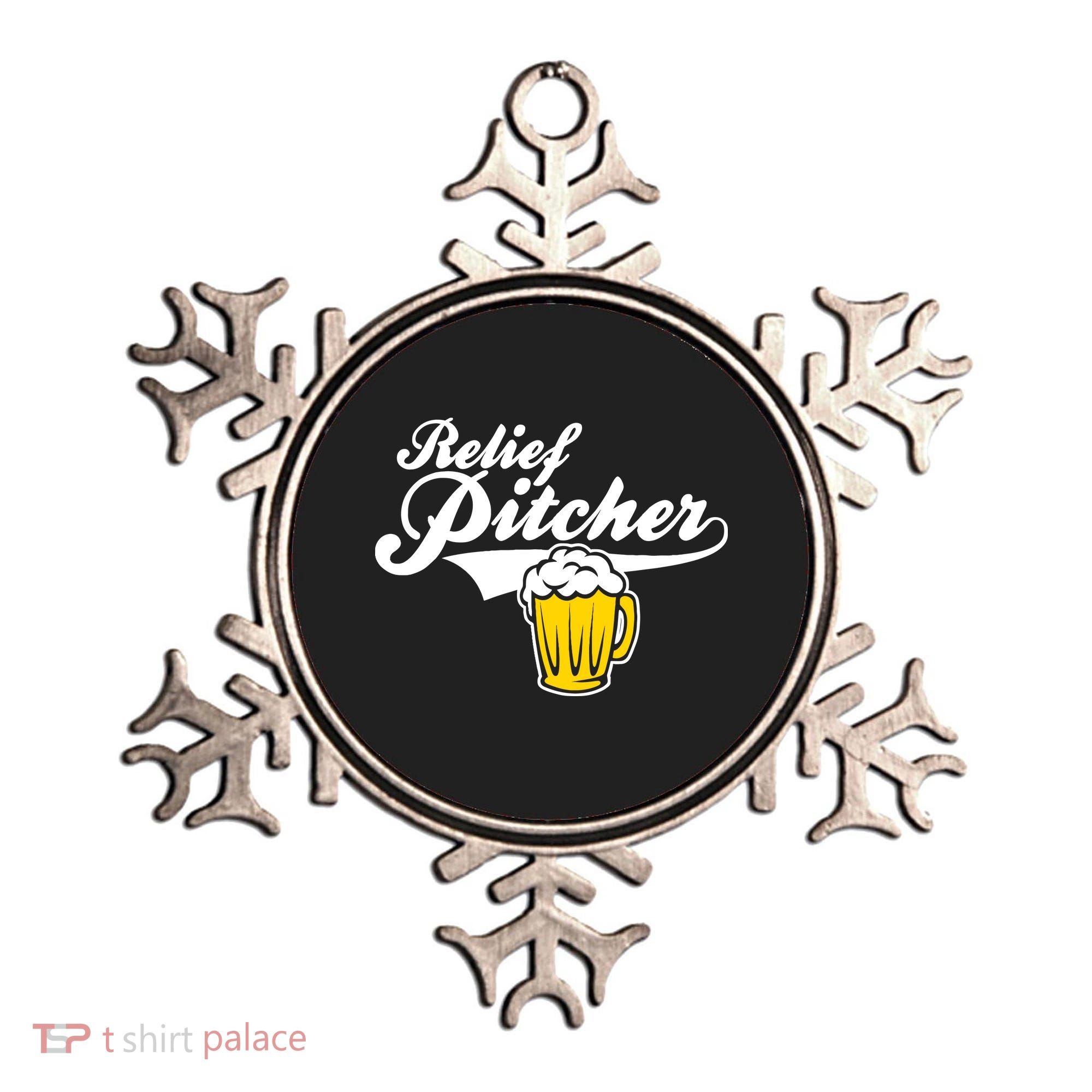 Relief Pitcher Beer And Baseball Ornament