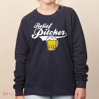 Relief Pitcher Beer And Baseball Women's Sweatshirt thumb 0