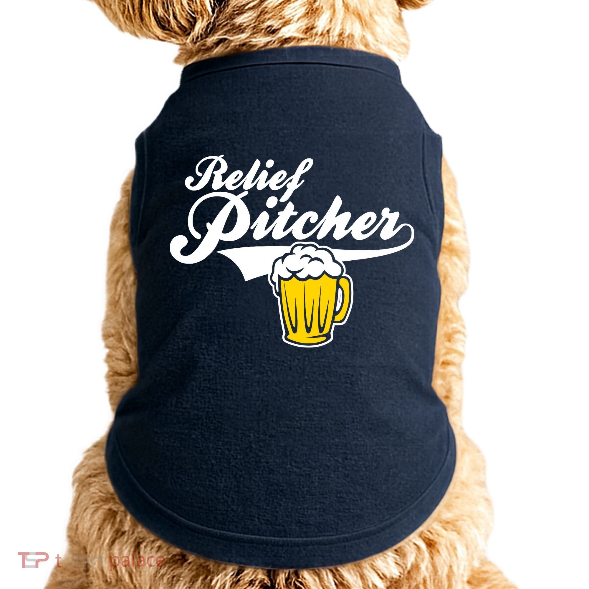Relief Pitcher Beer And Baseball Doggie Tank