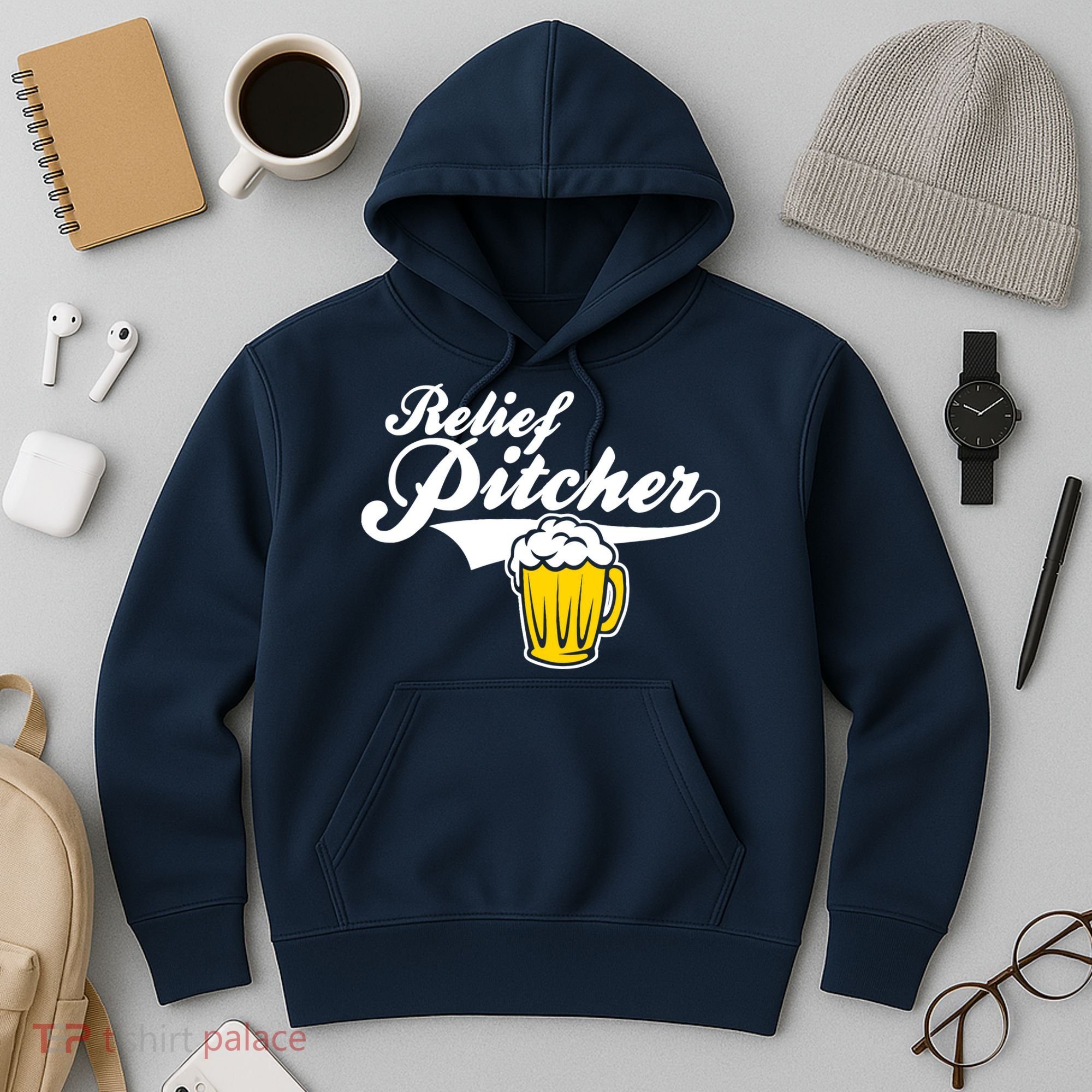 Relief Pitcher Beer And Baseball Hoodie