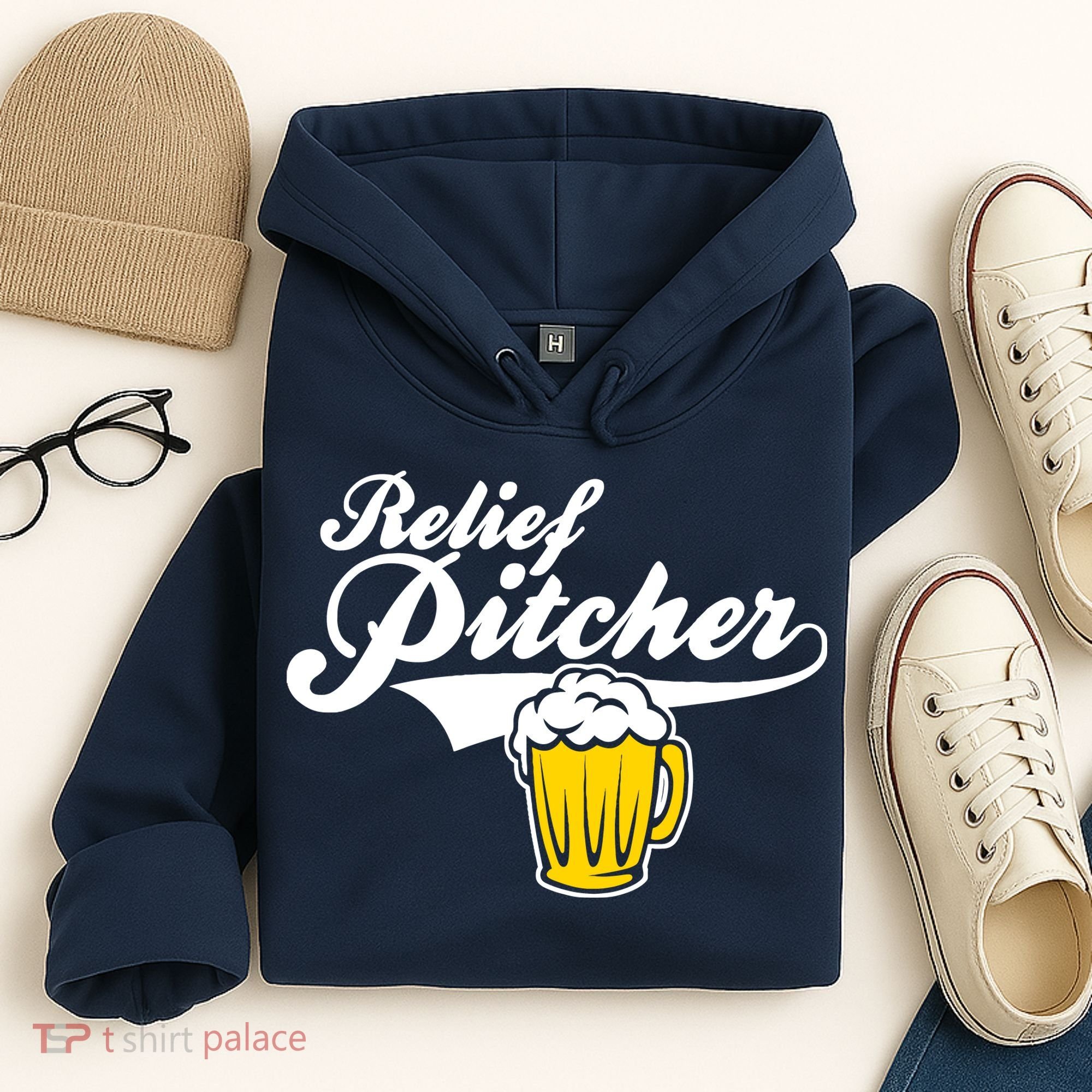Relief Pitcher Beer And Baseball Hoodie