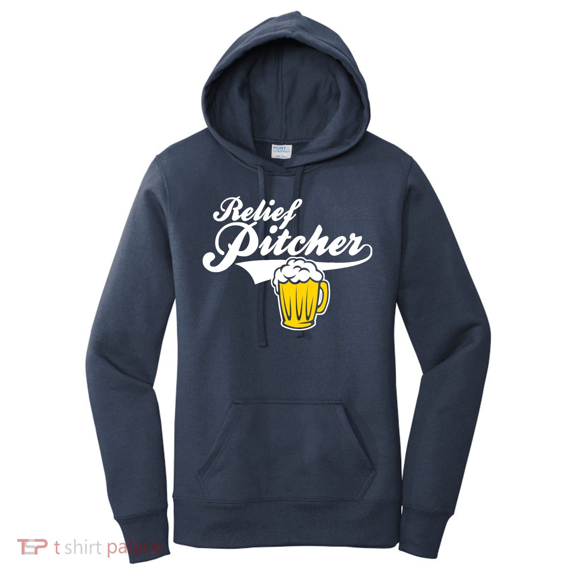 Relief Pitcher Beer And Baseball Women's Hoodie