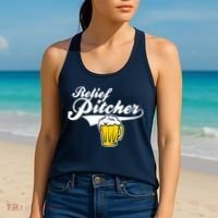 Relief Pitcher Beer And Baseball Women's Tank Top thumb 2