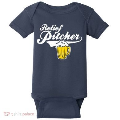 Relief Pitcher Beer And Baseball Baby Bodysuit