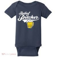 Relief Pitcher Beer And Baseball Baby Bodysuit thumb 0