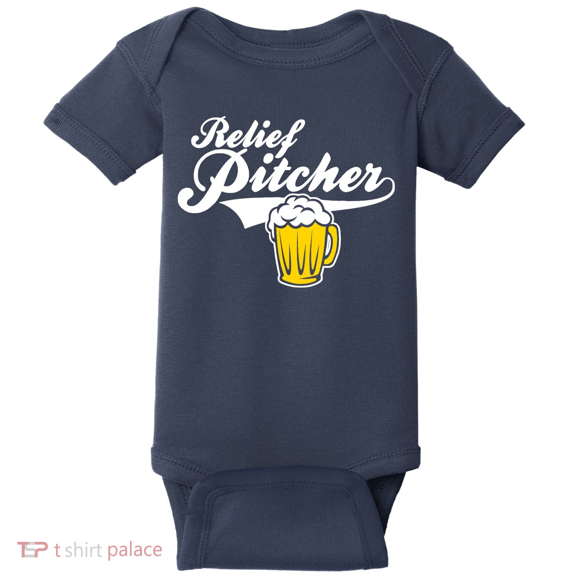 Relief Pitcher Beer And Baseball Baby Bodysuit