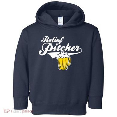Relief Pitcher Beer And Baseball Toddler Hoodie