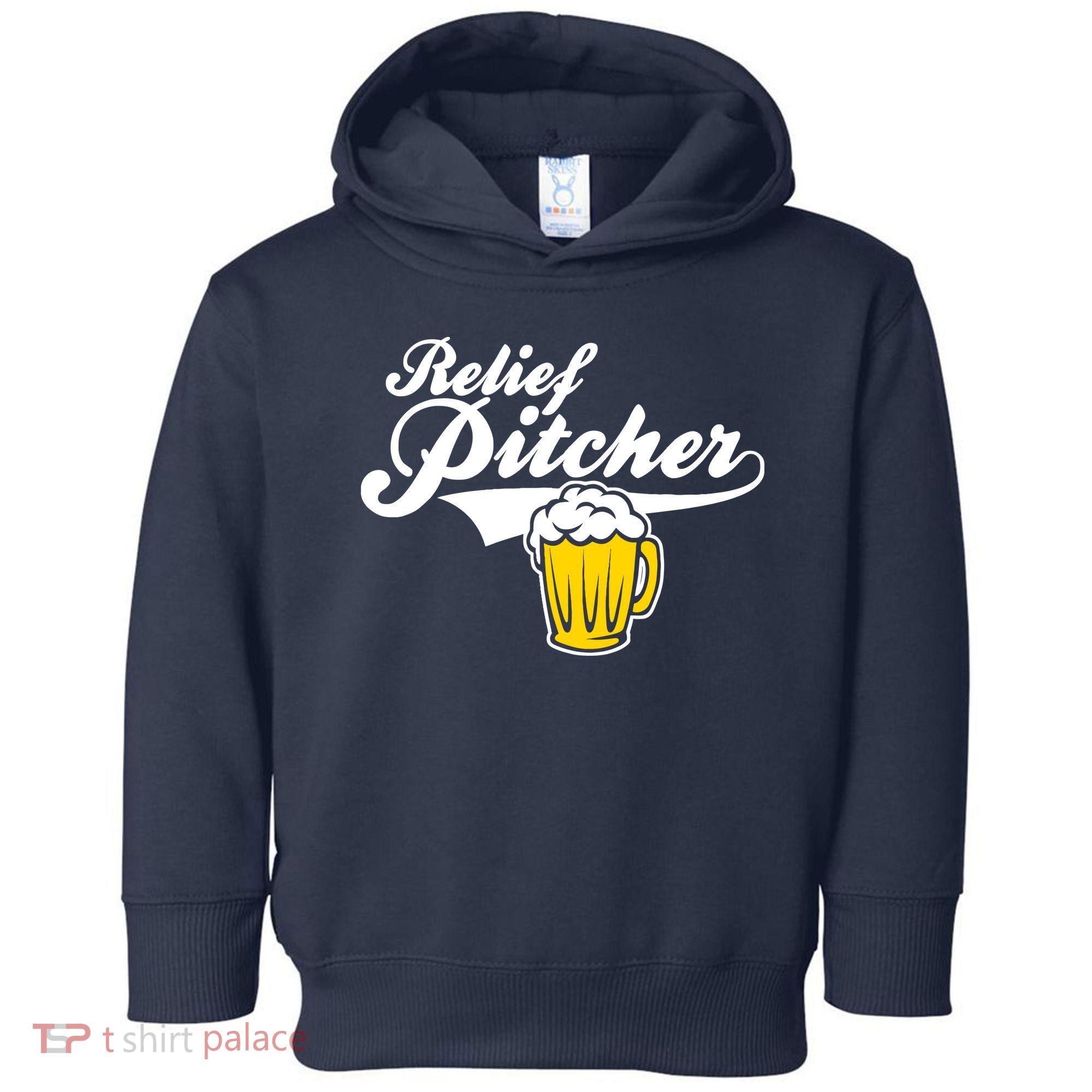 Relief Pitcher Beer And Baseball Toddler Hoodie