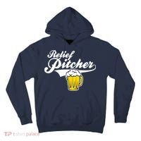 Relief Pitcher Beer And Baseball Tall Hoodie thumb 0