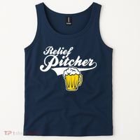 Relief Pitcher Beer And Baseball Tank Top thumb 2