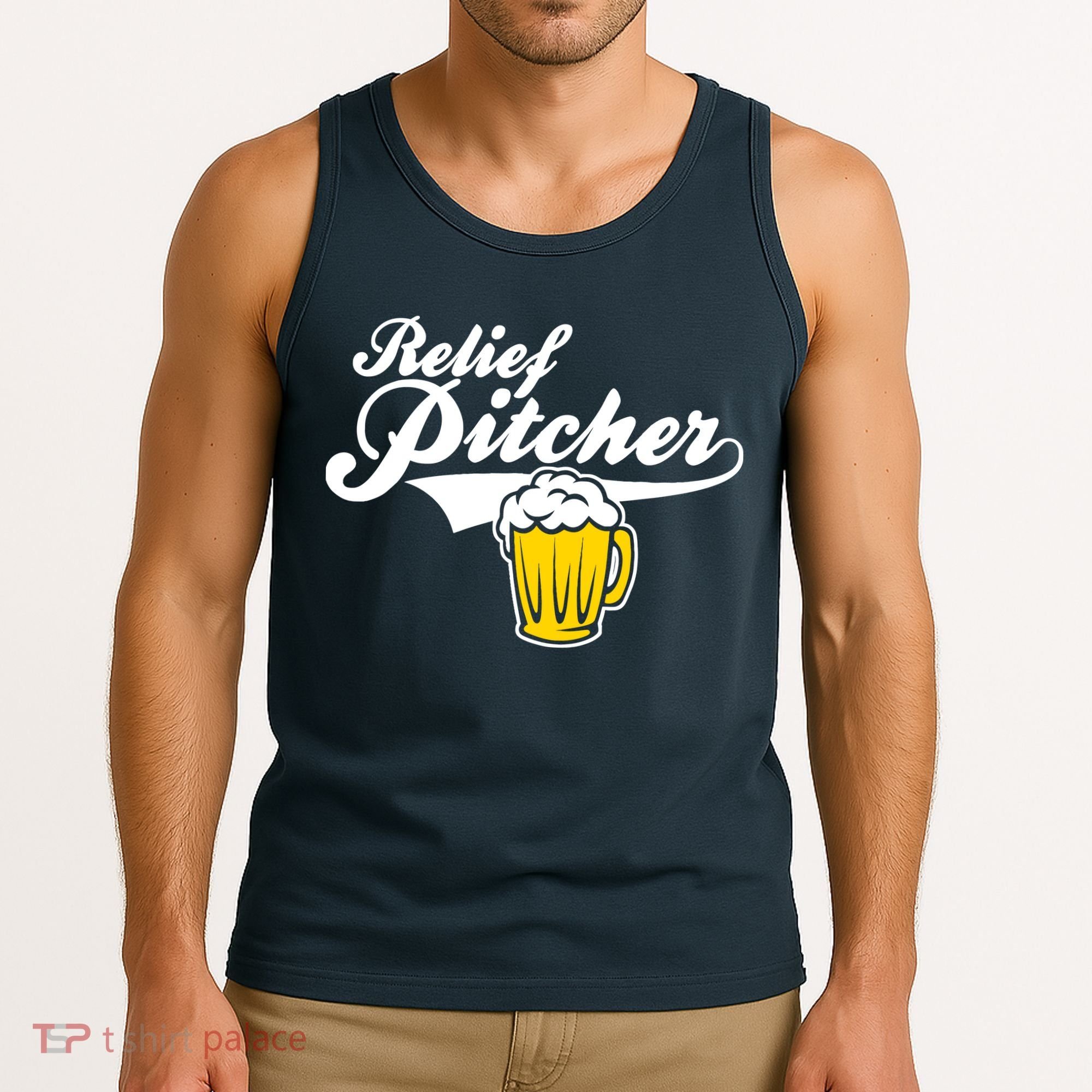 Relief Pitcher Beer And Baseball Tank Top