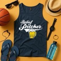 Relief Pitcher Beer And Baseball Tank Top thumb 4