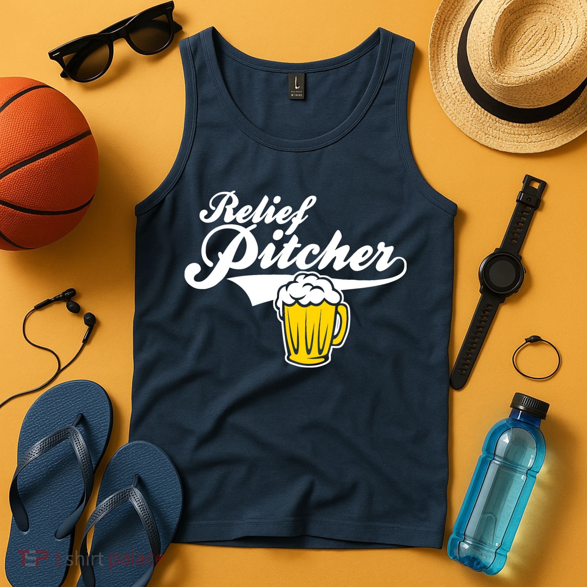 Relief Pitcher Beer And Baseball Tank Top
