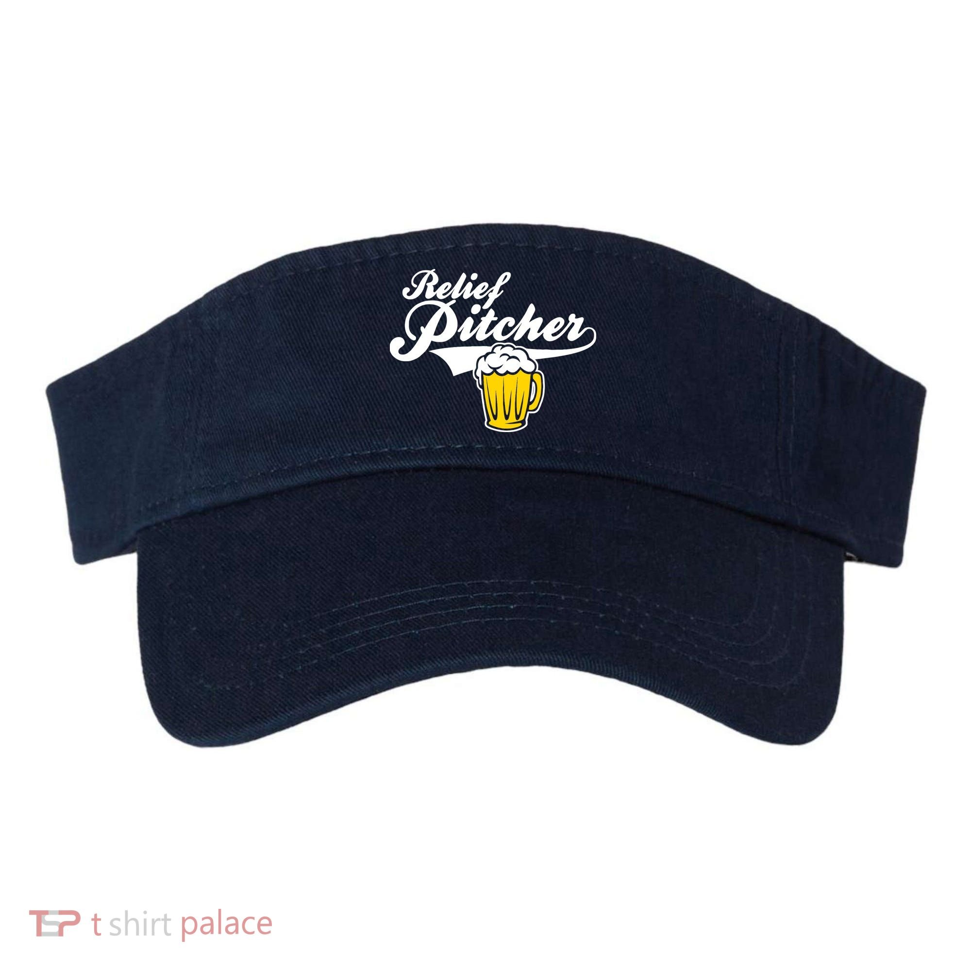 Relief Pitcher Beer And Baseball Visor