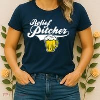 Relief Pitcher Beer And Baseball Women's T-Shirt thumb 2