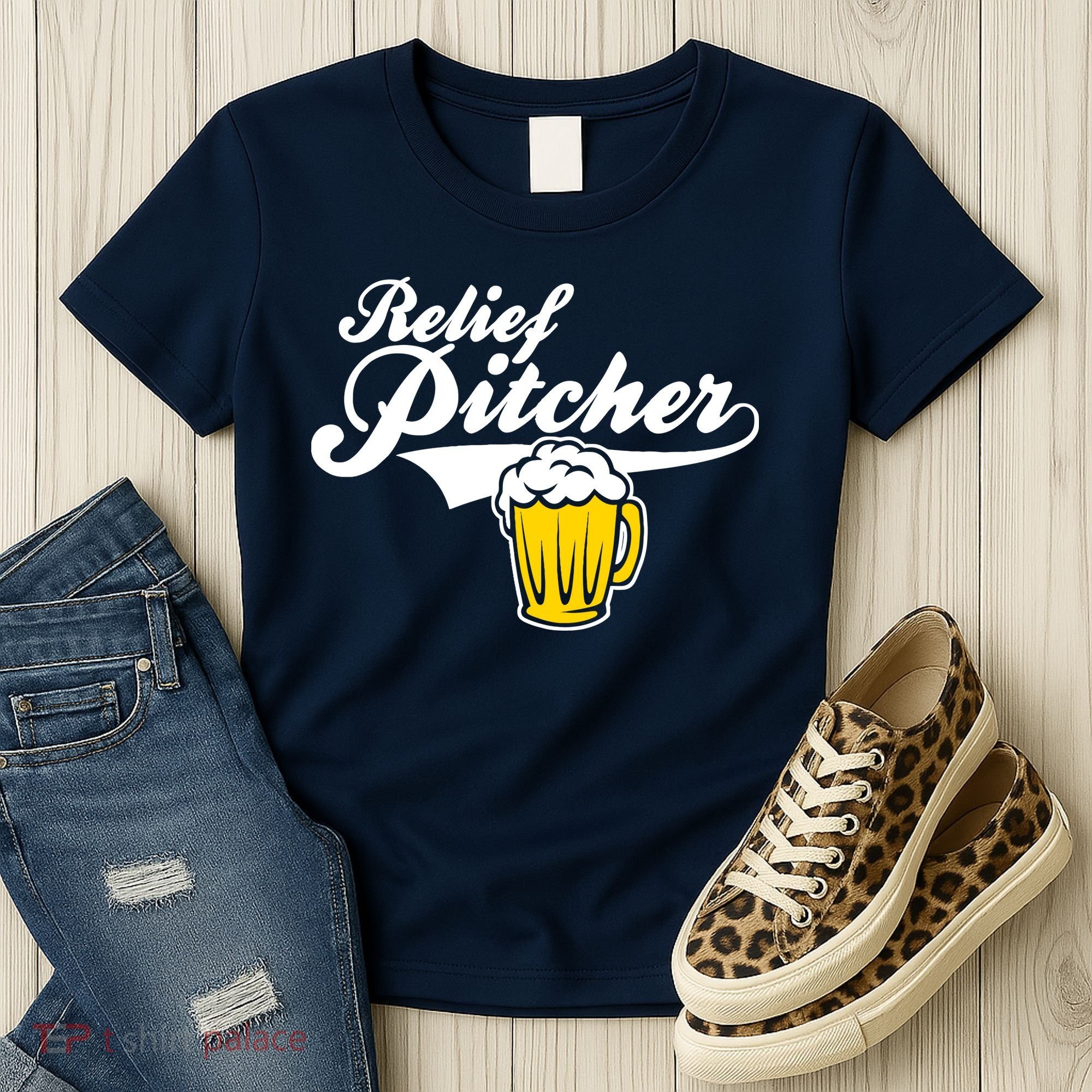 Relief Pitcher Beer And Baseball Women's T-Shirt