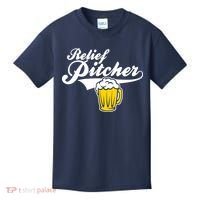 Relief Pitcher Beer And Baseball Kids T-Shirt thumb 0