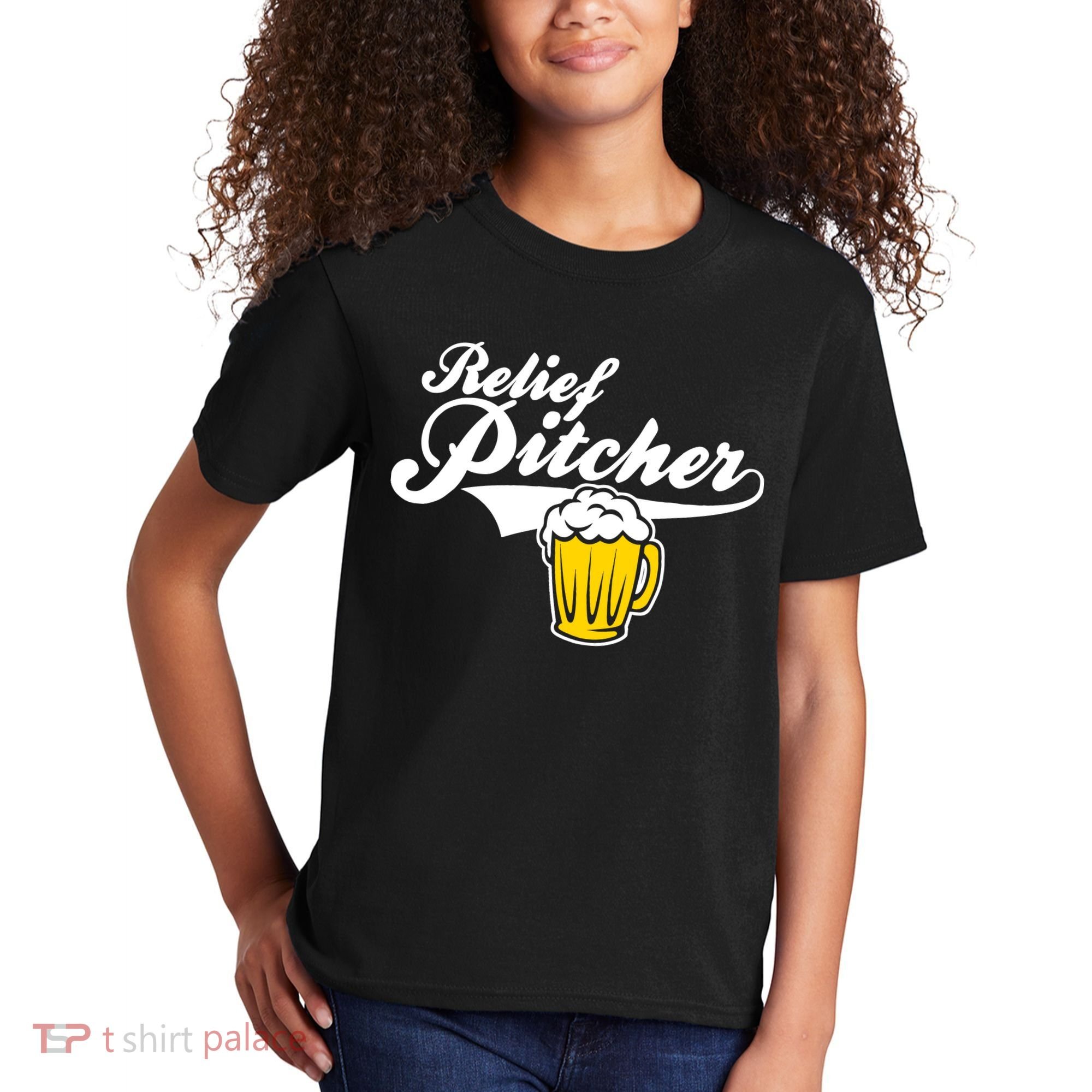 Relief Pitcher Beer And Baseball Kids T-Shirt