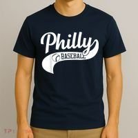 Retro Philadelphia Baseball Vintage Philly Swoosh T-Shirt thumb 3