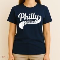 Retro Philadelphia Baseball Vintage Philly Swoosh T-Shirt thumb 4